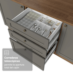 Mueble de Cocina para Hornos Vik 60 cm Marrón/Gris