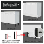 Mueble de Cocina para Hornos Agata 70 cm Blanco