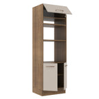 Mueble de Cocina para Horno 70 cm 3 Puertas Marrón/Crema Agata