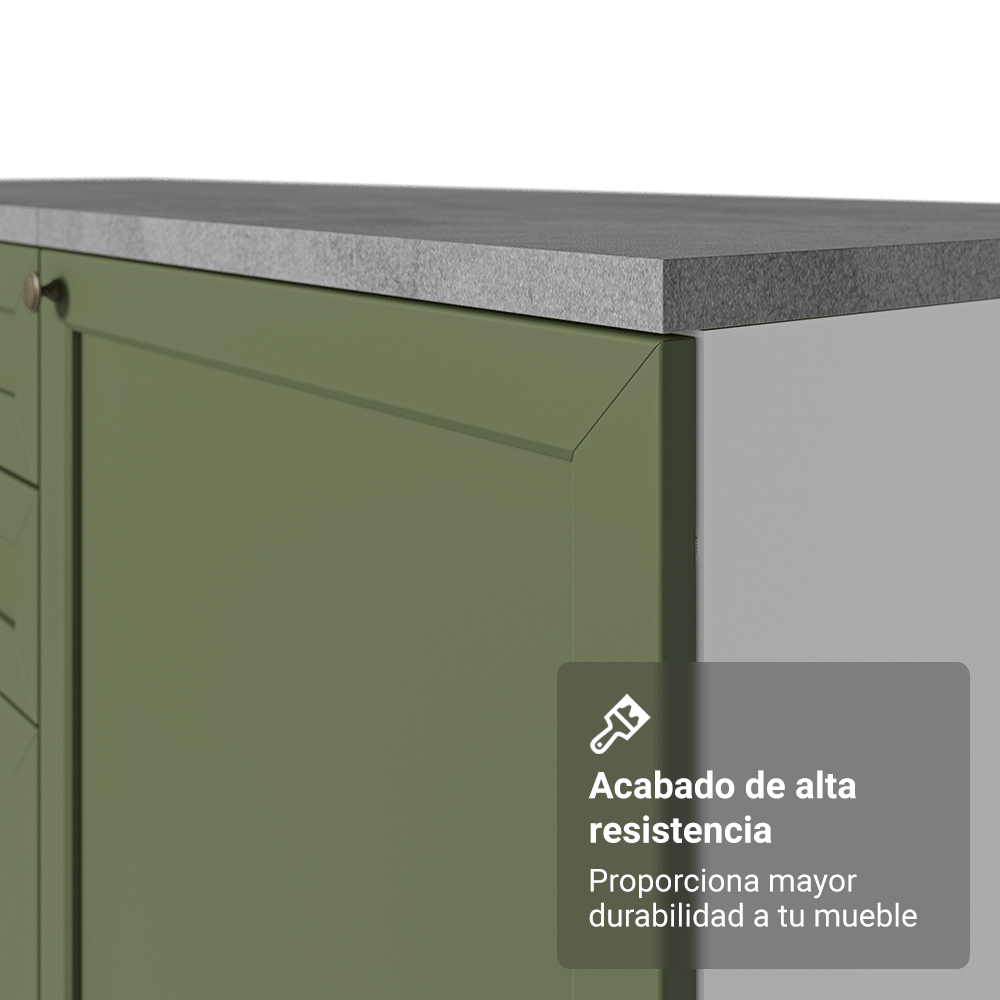 Mueble de Cocina para Hornos Vik 70 cm Blanco/Verde