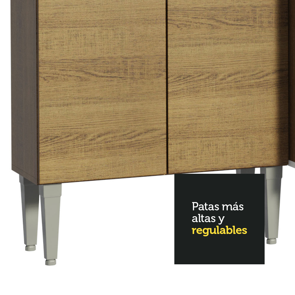 Cocina Integral de Esquina Emilly Open 2.90 m Marrón