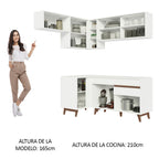 Cocina Integral de Esquina Reims 3.30 m con Encimera Blanco 03