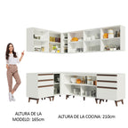 Cocina Integral de Esquina Reims 3.80 m con Encimera Blanco 02