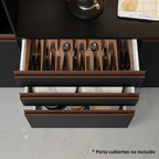 Cocina Integral de Esquina Reims 4.60 m con Encimera Negro 03