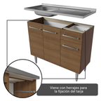 Cocina Integral Emilly 2.30 m con Mesón de Acero 10