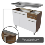 Cocina Integral Emilly 2.30 m con Mesón de Acero 10