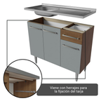 Cocina Integral Emilly 2.30 m con Mesón de Acero 12