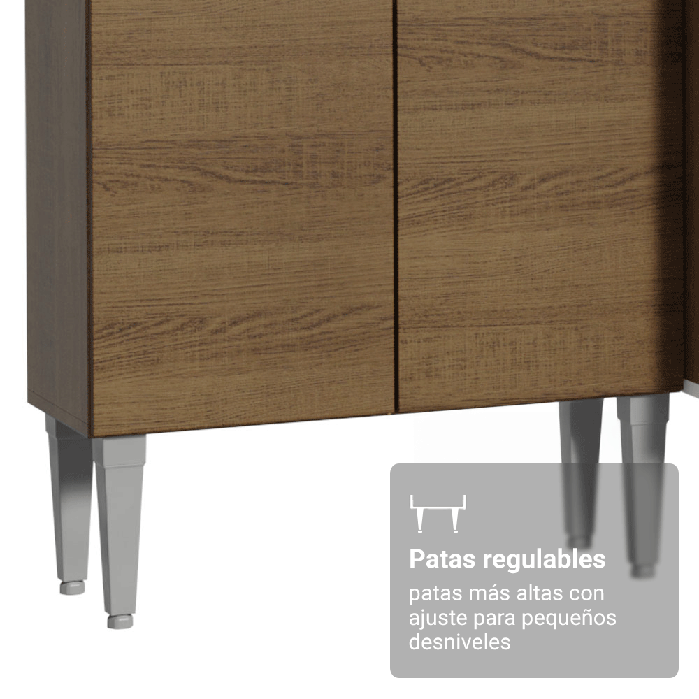 Cocina Integral Emilly 2.90 Metros Marrón 11