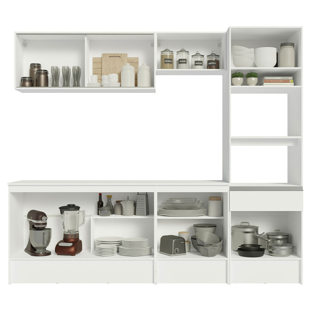 Cocina Integral Topazio 2.40 Metros con Encimera Blanco 05