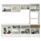 Cocina Integral Topazio 2.40 m con Encimera Blanco/Marrón 05