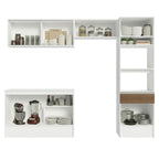 Cocina Integral Topazio 2.60 m con Encimera Blanco/Marrón