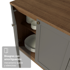 Cocina Integral Vik 1.80 Metros Marrón/Gris 04