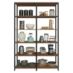 Armario Estante Organizador Multiuso Madesa con 10 Niveles 118 cm Marrón/Negro