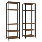 Estante Organizador Multiuso Madesa de 10 Repisas 118 cm Marrón/Negro