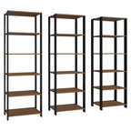 Estante Organizador Multiuso Madesa de 15 Repisas 177 cm Marrón/Negro