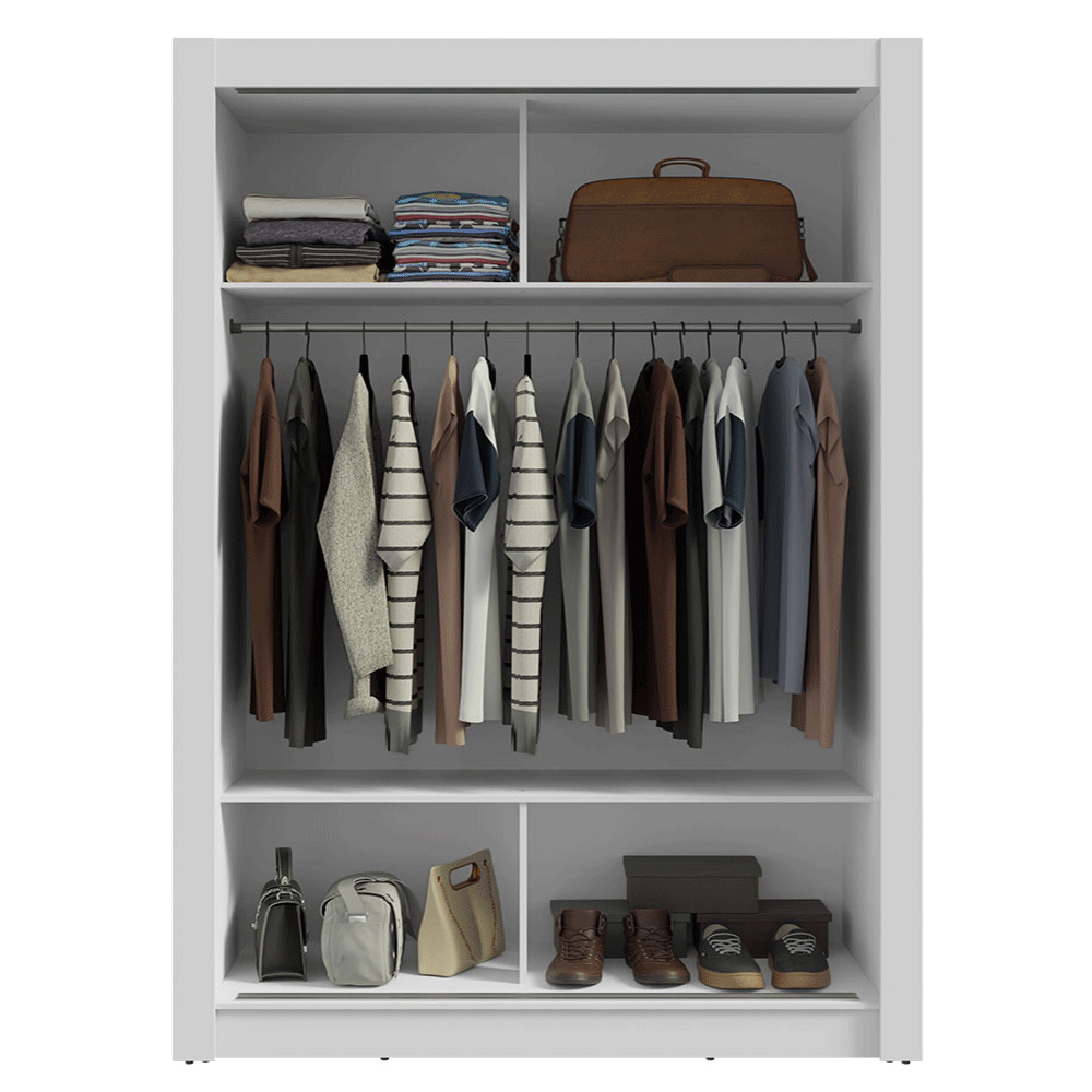 Clóset Denver 2 Puertas Corredizas Blanco 117 cm x 205 cm