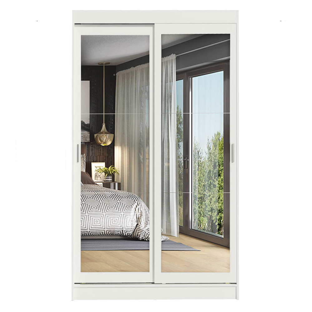 Clóset Tokio 2 Puertas Corredizas con Espejos Blanco 218 cm x 109 cm x 54 cm