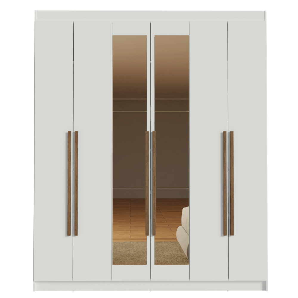 Closet Venus 6 Puertas 4 Cajones 2 Espejos Blanco