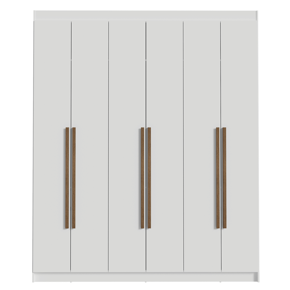 Closet Venus 6 Puertas 4 Cajones 2 Barrales Blanco