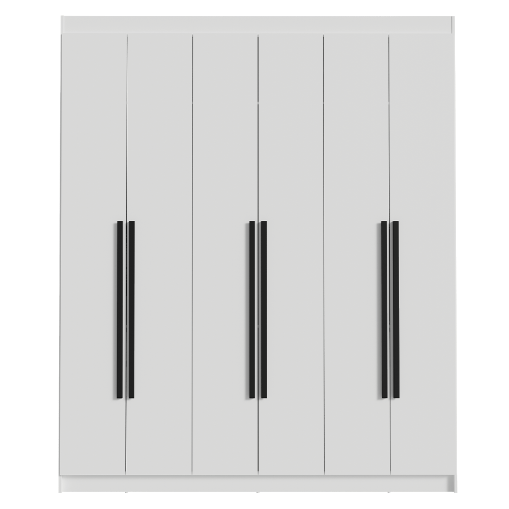 Closet Venus 6 Puertas 4 Cajones 2 Barrales Blanco