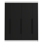 Closet Venus 6 Puertas 4 Cajones 2 Barrales BlancoNegro