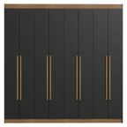 Closet Venus 8 Puertas 4 Cajones 2 Barrales MarrónNegro