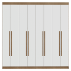 Closet Venus 8 Puertas 4 Cajones 2 Barrales MarrónBlanco