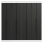 Closet Venus 8 Puertas 4 Cajones 2 Barrales BlancoNegro