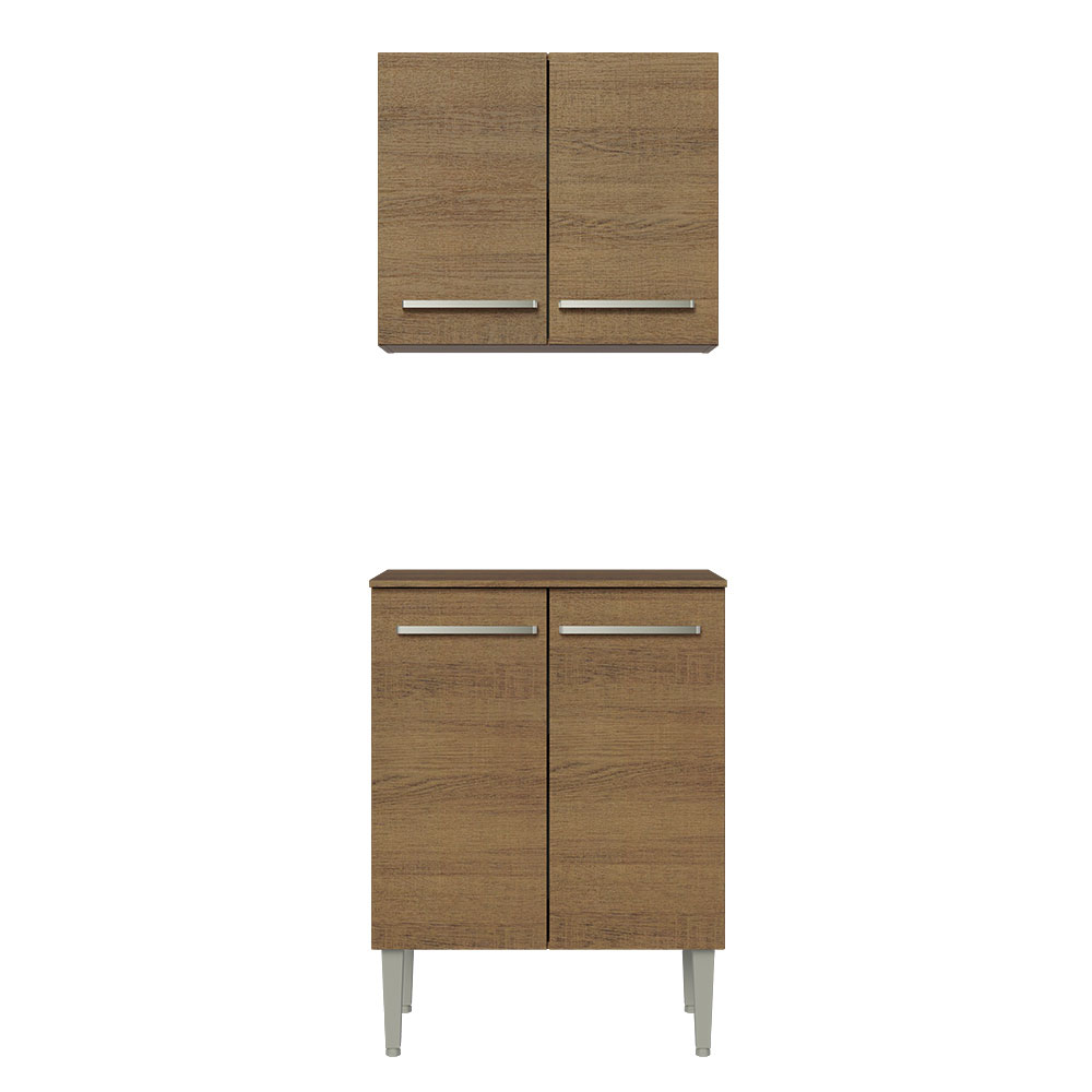 Kit Mueble de Cocina Superior y Mueble Bajo Emilly 64 cm