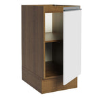 Mueble de Cocina Bajo Glamy 1 Puerta 35 cm x 60 cm sin Encimera Marrón/Blanco