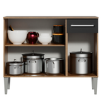 Mueble de Cocina Emilly 1.05 m 3 Puertas 1 Cajón con Encimera de MDP Marrón/Negro