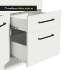 Mueble de Cocina Bajo Agata 1.50 m 2 Puertas 2 Cajones Blanco