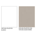 Mueble de Cocina Bajo Agata 70 cm 2 Puertas Blanco/Crema