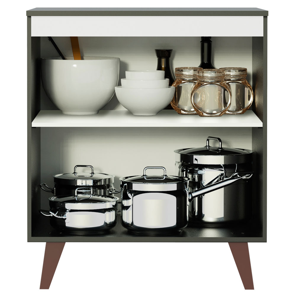 Mueble de Cocina Bajo Reims 70 cm 2 Puertas Negro