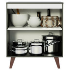 Mueble de Cocina Bajo Reims 70 cm 2 Puertas Negro