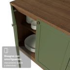 Mueble de Cocina Bajo Vik 80 cm 2 Puertas MarrónVerde