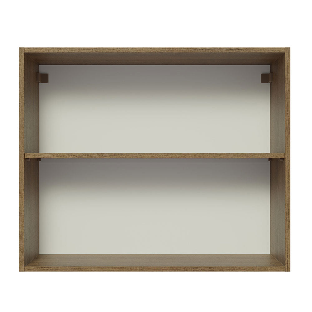 Mueble de Cocina Superior Glamy 80 cm 2 Puertas Marrón/Blanco