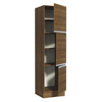 Mueble de Cocina Armario Vertical Glamy 3 Puertas Marrón