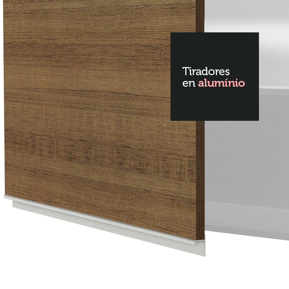 Mueble de Cocina para Hornos Glamy 60 cm Blanco/Marrón