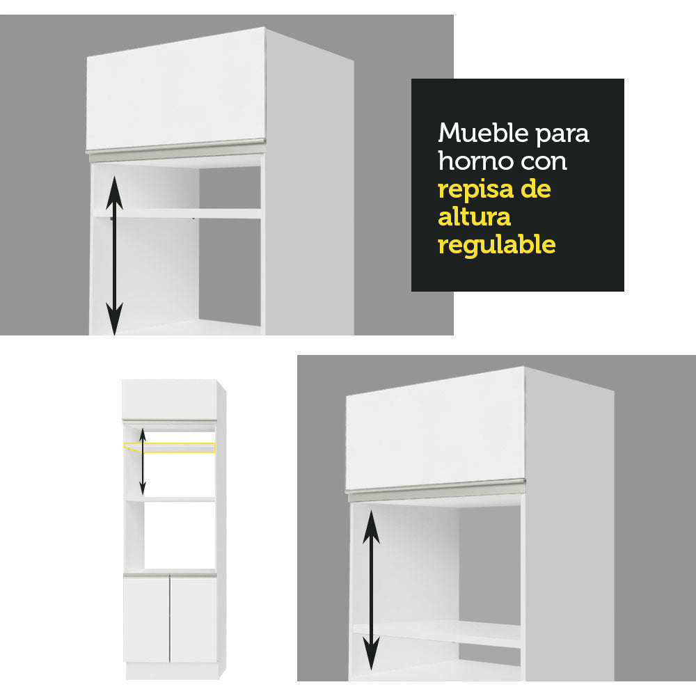 Mueble de Cocina para Hornos Glamy 70 cm Blanco