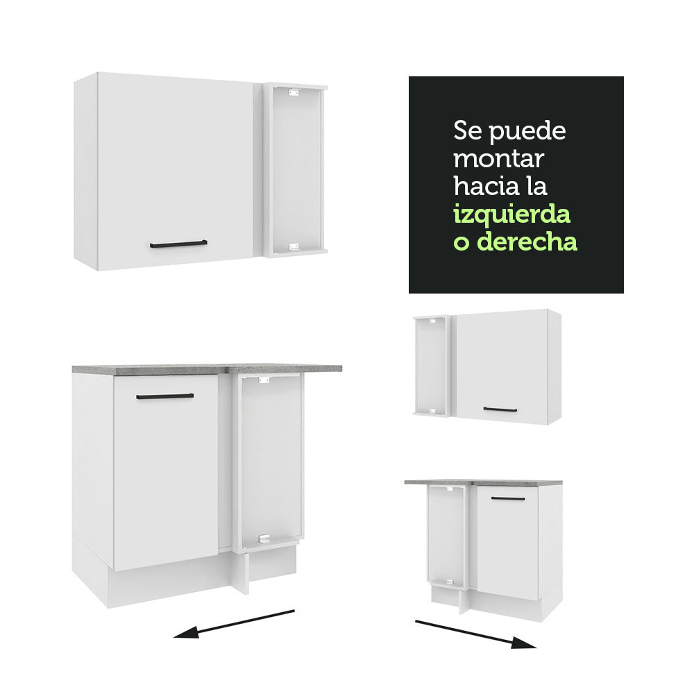 Cocina Integral de Esquina Agata 4.60 m Blanco 01