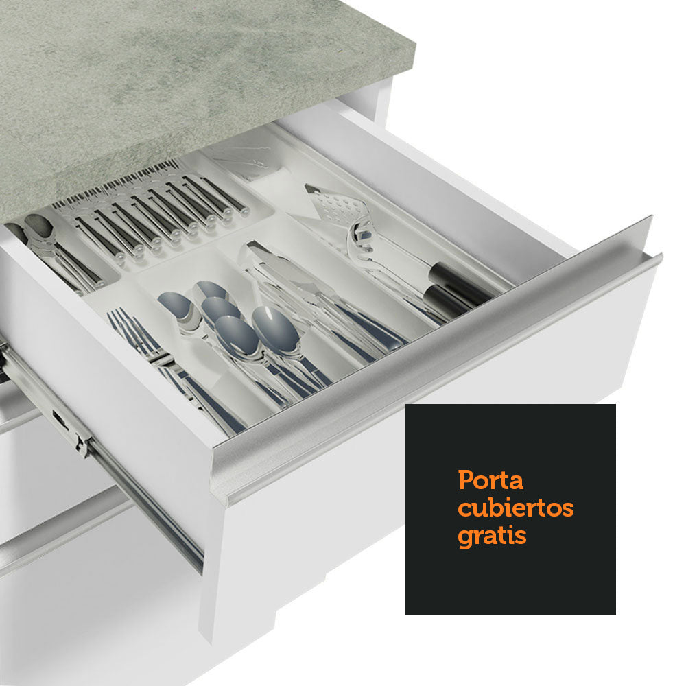 Cocina Integral de Esquina Glamy 4.60 m Blanco 01