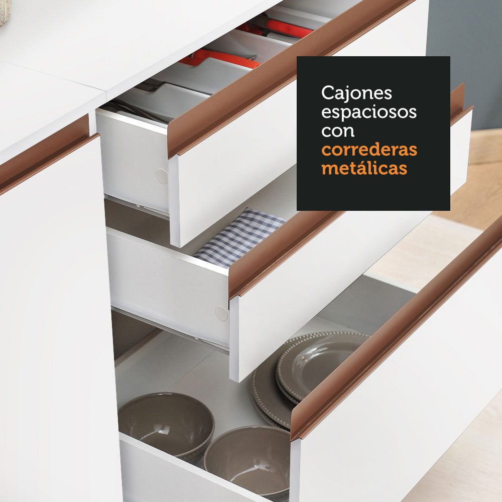 Cocina Integral de Esquina Reims 4.60 m con Encimera Blanco 01