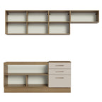 Cocina Integral Agata 2.60 m Marrón/Crema 02