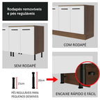 Cocina Integral Agata 2.90 Metros Marrón/Blanco 01