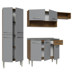 Cocina Integral Emilly 2.30 m con Mesón de Acero 12