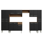 Cocina Integral Emilly Joy 3.25 Metros Marrón/Negro