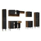Cocina Integral Emilly 3.25 Metros Marrón/Negro 02