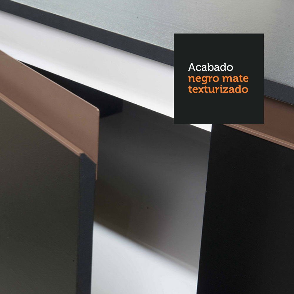 Cocina Integral Reims 2.60 m con Encimera Negro/Marrón 01