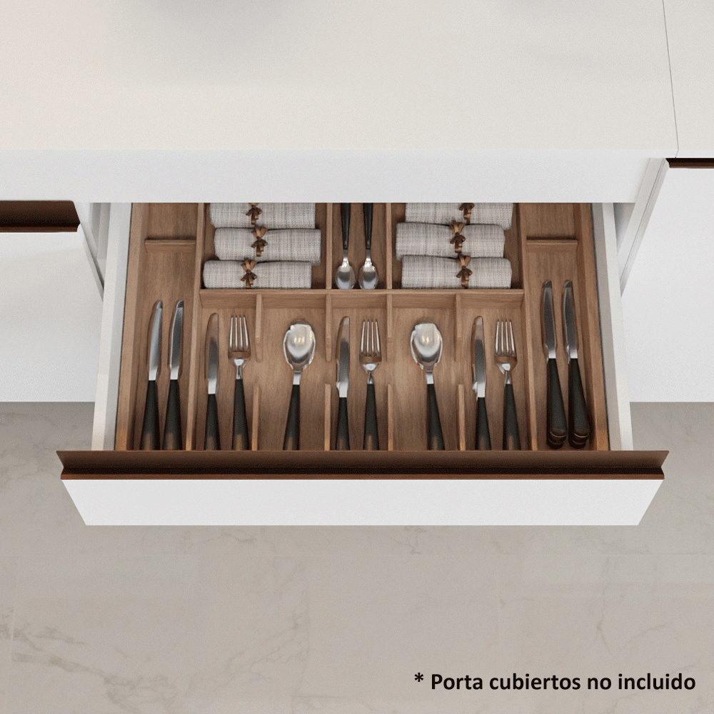 Cocina Integral Reims 3.30 m con Encimera Blanco 01